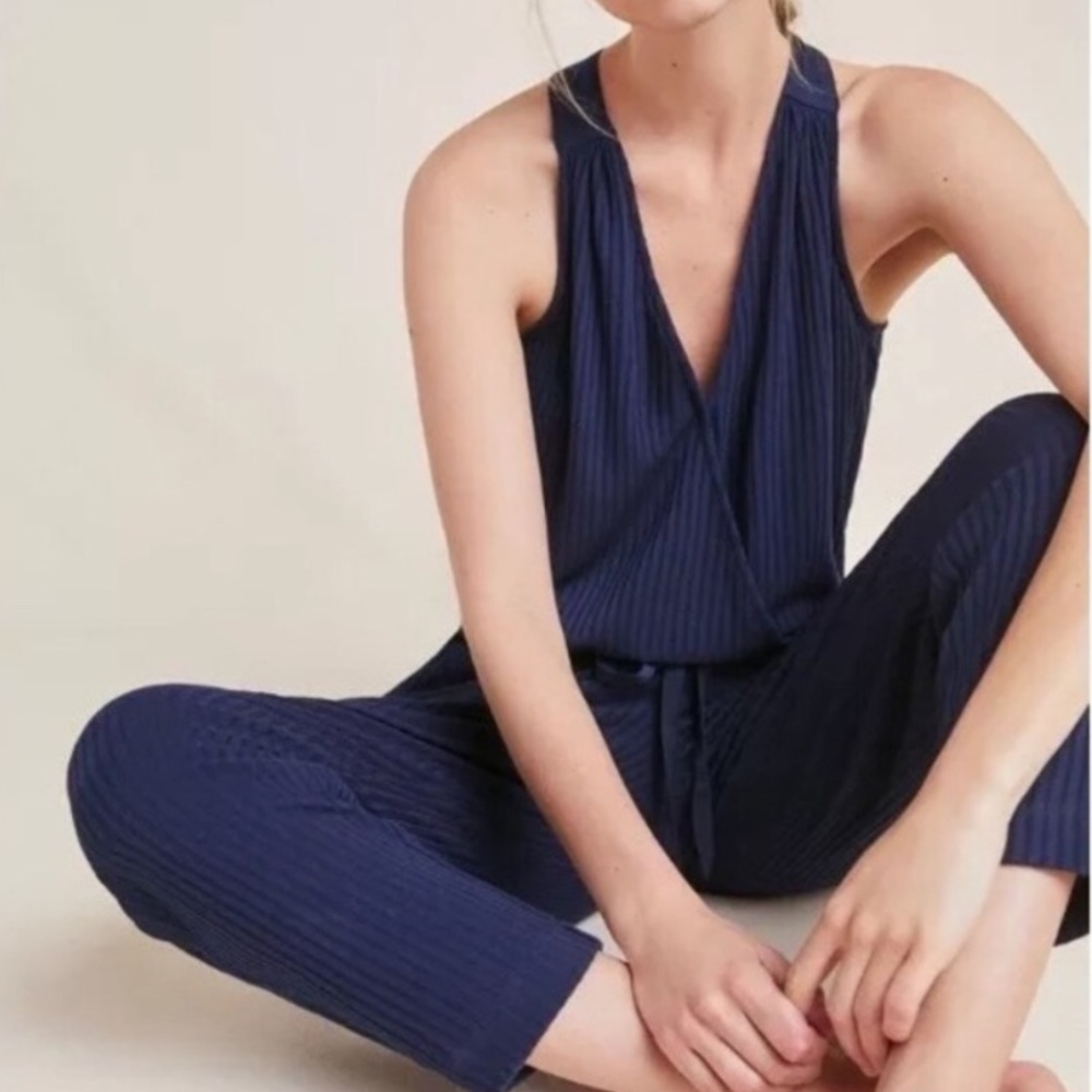 Ribbed Anthropologie jumpsuit with pockets 🧜